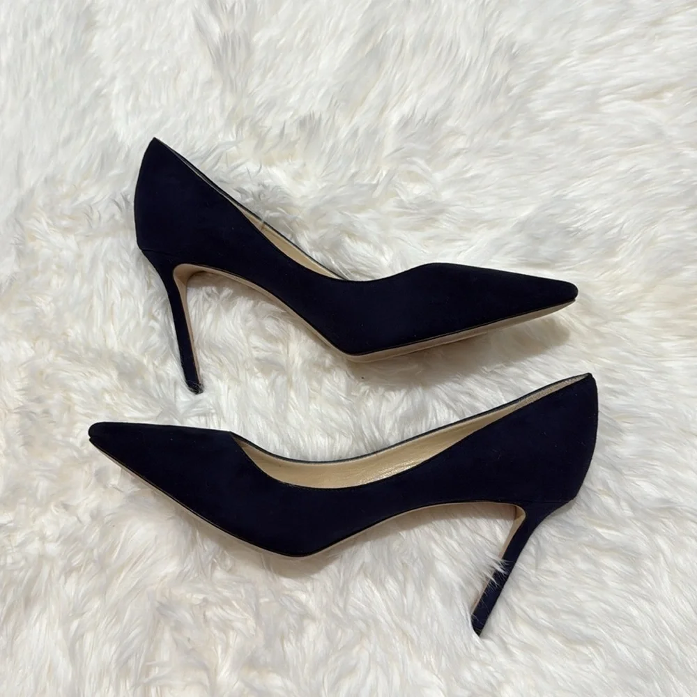 New Jimmy Choo Romy 85 suede pump size 37EU
